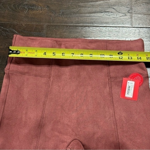 Spanx Faux Suede Rich Rose Leggings Size Large Tall Women - Picture 10 of 12